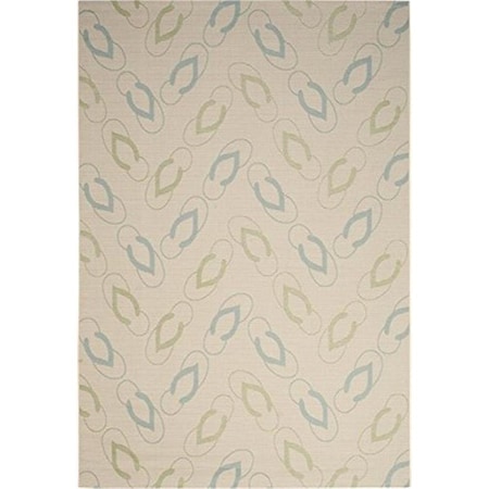 Safavieh Courtyard Power Loomed Rectangle Rug- Beige - Aqua- 2 ft. 7 in. x 5 ft. CY7420-213A24-3